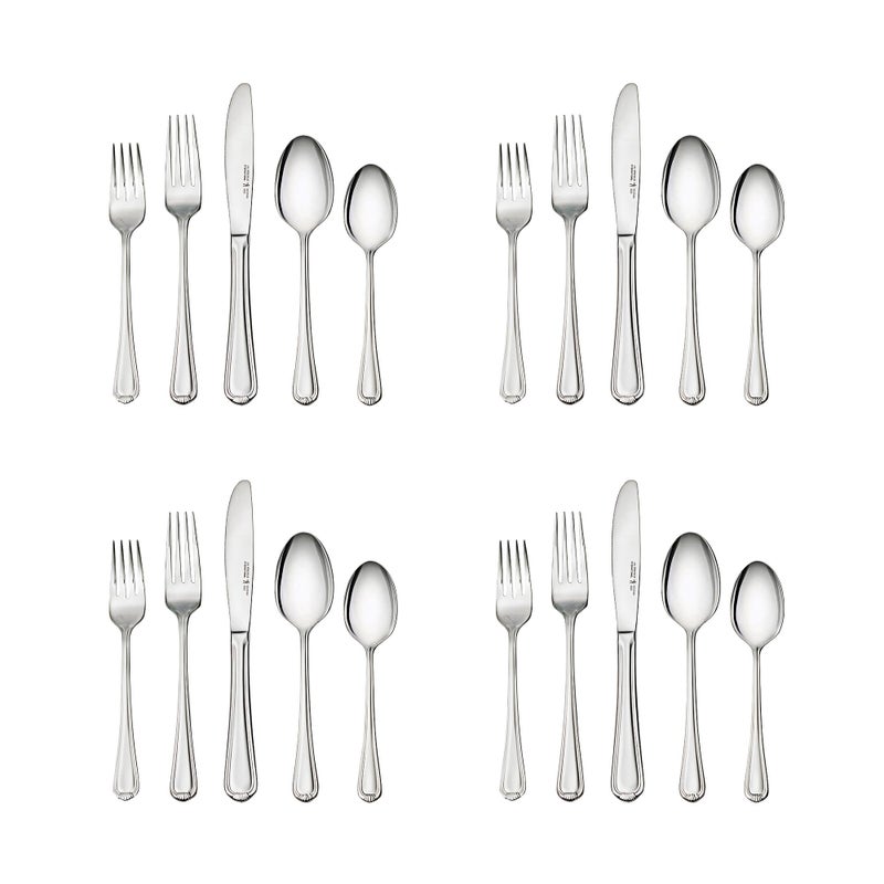 HENCKELS Alcea Flatware Set, 20-Piece, Silver - Image 4